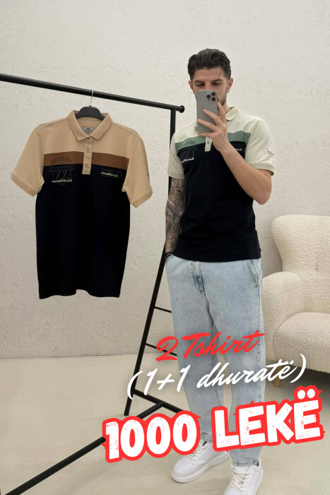 PAKETE 2 T-SHIRT ME JAKE POLO 1+1 DHURATE PER MESHKUJ - 