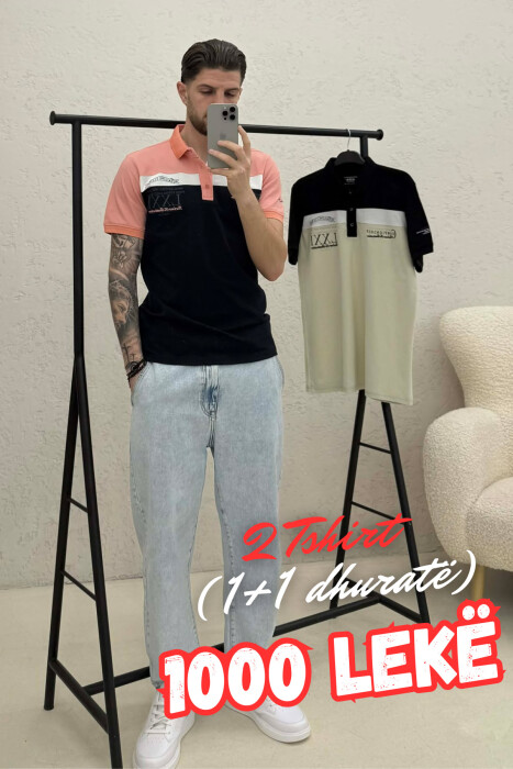 PAKETE 2 T-SHIRT ME JAKE POLO 1+1 DHURATE PER MESHKUJ 