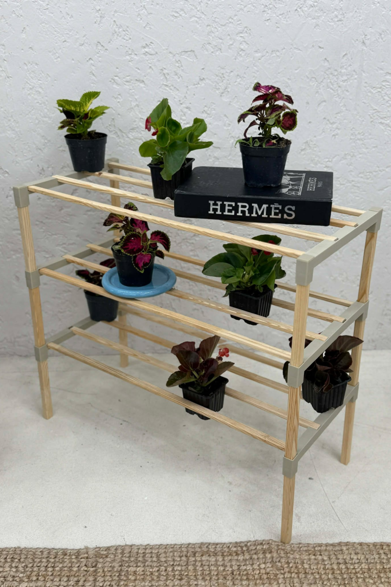 2-PIECE SHELF SET (4 TIER + 3 TIER) BEIGE/BEZHE - 4