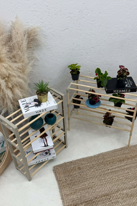 2-PIECE SHELF SET (4 TIER + 3 TIER) BEIGE/BEZHE - 6