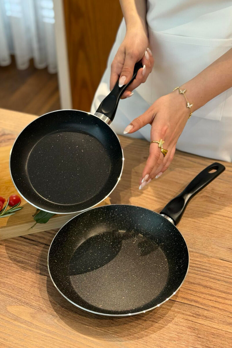 2 PIECES FRYING PAN SET 20-24 CM BLACK/ E ZEZE - 1