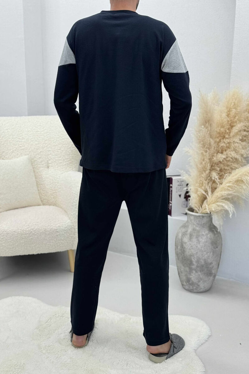 28 CLUB ROUND NECK SIMPLE MEN PYJAMAS BLUE/BLU - 4