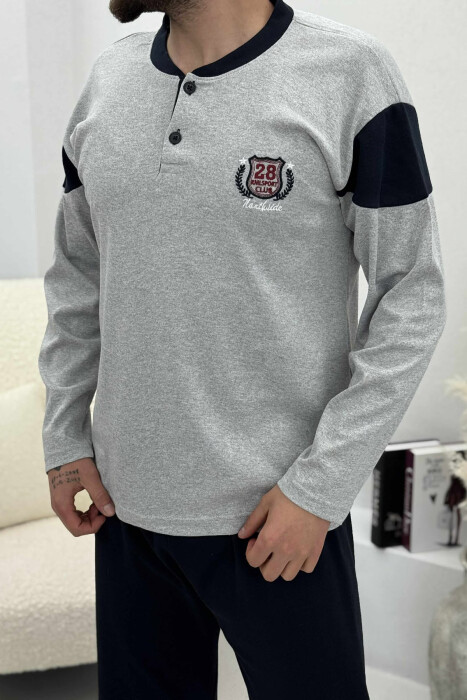 28 CLUB ROUND NECK SIMPLE MEN PYJAMAS GREY/GRI - 2