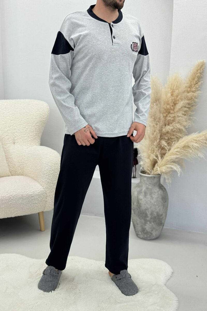 28 CLUB ROUND NECK SIMPLE MEN PYJAMAS GREY/GRI - 3