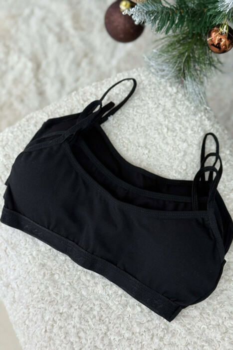 3 PIECE STRECHY BAND PADDED WOMEN BRA BLACK/ E ZEZE - 1