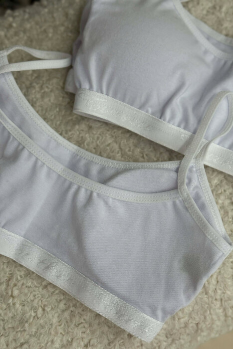 3 PIECE STRECHY BAND PADDED WOMEN BRA WHITE-E BARDHE - 2