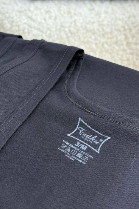 3 PIECES ONE COLOR MEN SINGET BLACK/ E ZEZE - 4