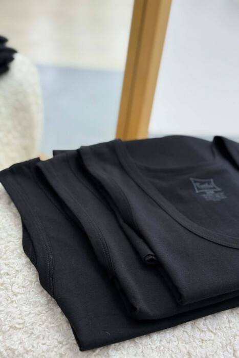 3 PIECES ONE COLOR MEN SINGET BLACK/ E ZEZE 