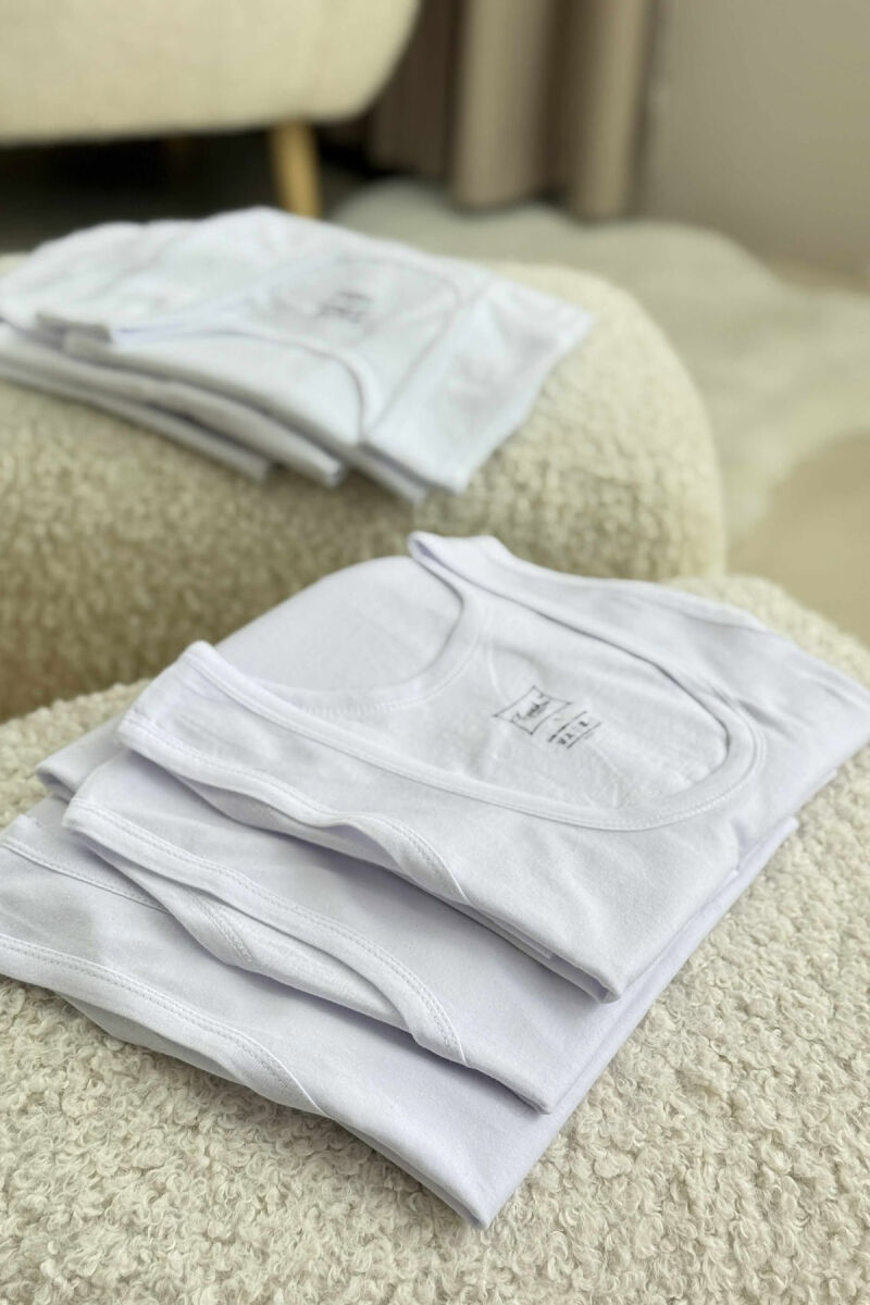 3 PIECES ONE COLOR MEN SINGET WHITE-E BARDHE - 1