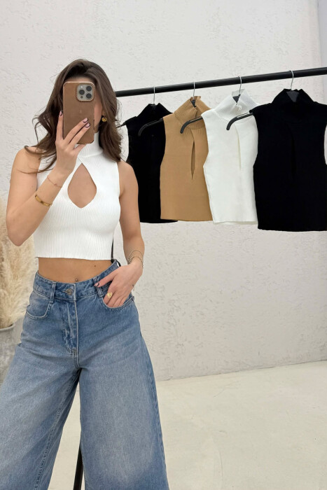 PACK OF 5 PIECES HIGH NECK ONE COLOR TANK TOPS MULTIPLE/SHNGJ - 2