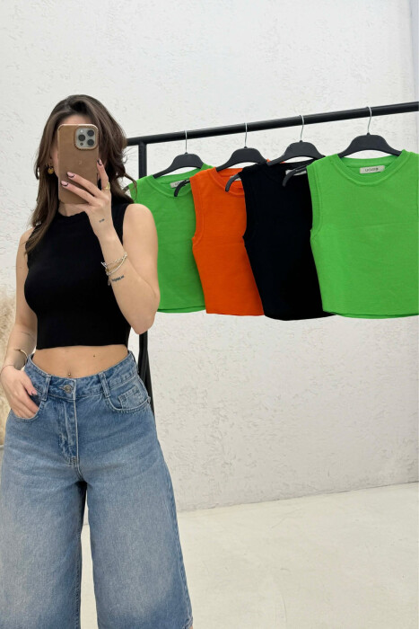 PACK OF 5 PIECES ONE COLOR SIMPLE WOMAN TANK TOPS MULTIPLE/SHNGJ - 3