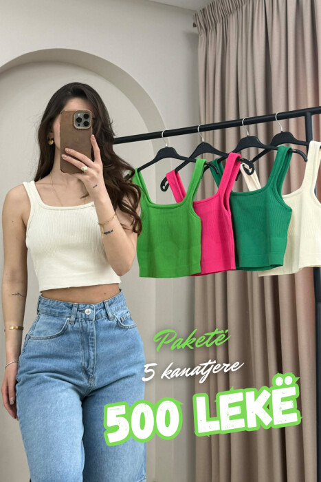 5 PIECES OF ONE COLOR WOMAN TANK TOPS MULTIPLE/SHNGJ - 