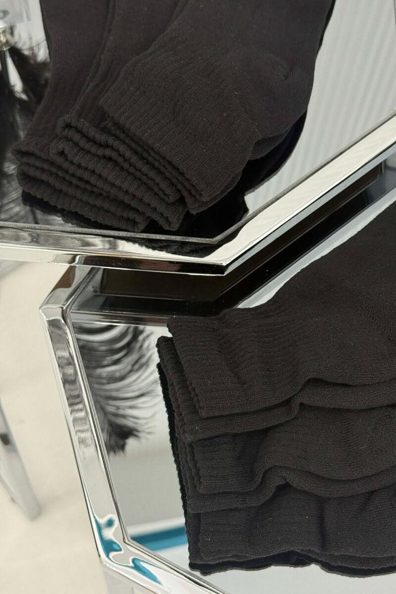 6 PAIR COSY MEN SOCKS BLACK-BLACK/ZZ - 2