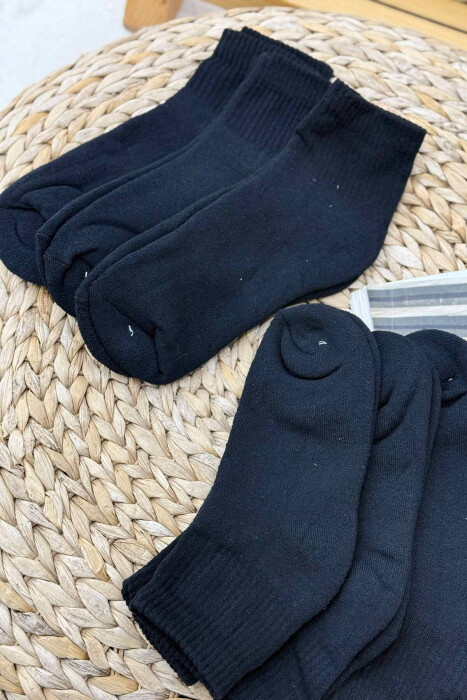 6 PAIR COSY MEN SOCKS DARK BLUE/BEE - 4