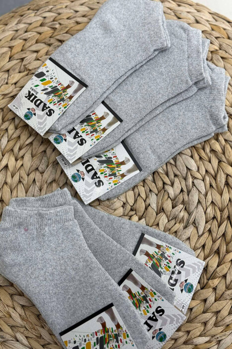 6 PAIR COSY SHORT MEN SOCKS GREY/GRI - KLAUDIO FASHION