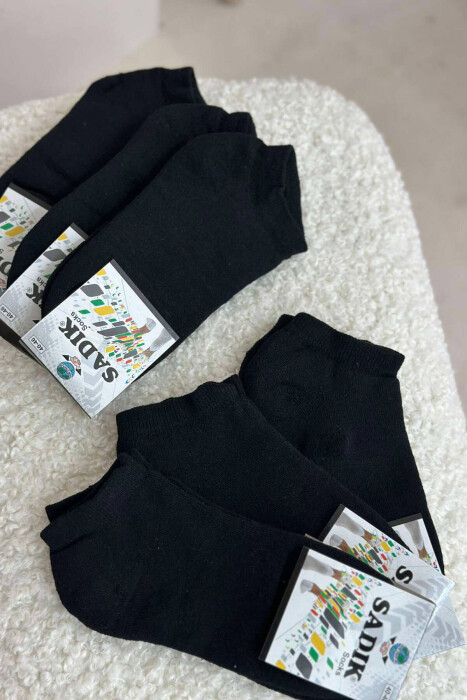 6 PAIR COSY SHORT MEN SOCKS BLACK/ E ZEZE - 1