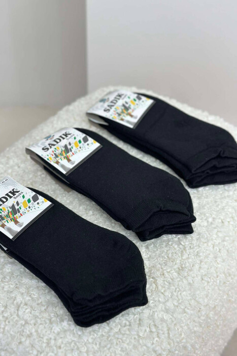 6 PAIR COSY SHORT MEN SOCKS BLACK/ E ZEZE - 3