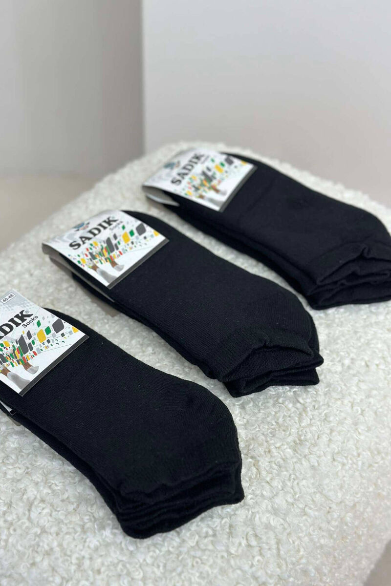6 PAIR COSY SHORT MEN SOCKS BLACK/ E ZEZE - 3
