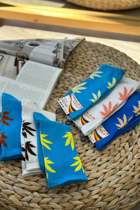 6 PAIR DIFFERENT COLORS UNISEX CREW SOCKS MULTIPLE/SHNGJ - 3