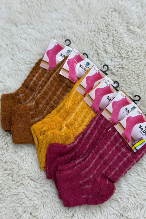 6 PAIR DIFFERENT COLORS WOMEN ANKLE SOCKS MULTIPLE/SHNGJ - KLAUDIO FASHION