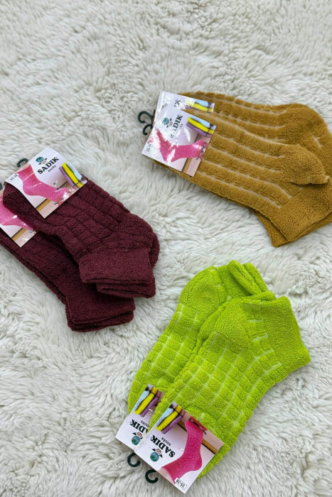 6 PAIR DIFFERENT COLORS WOMEN ANKLE SOCKS MULTIPLE/SHNGJ - 2