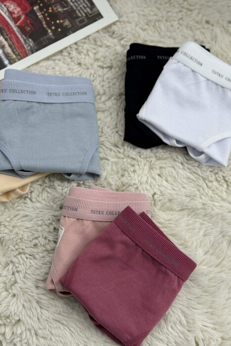 6 PAIR LITTLE WRITTINGS WOMEN BRIEFS MULTIPLE/SHNGJ - 