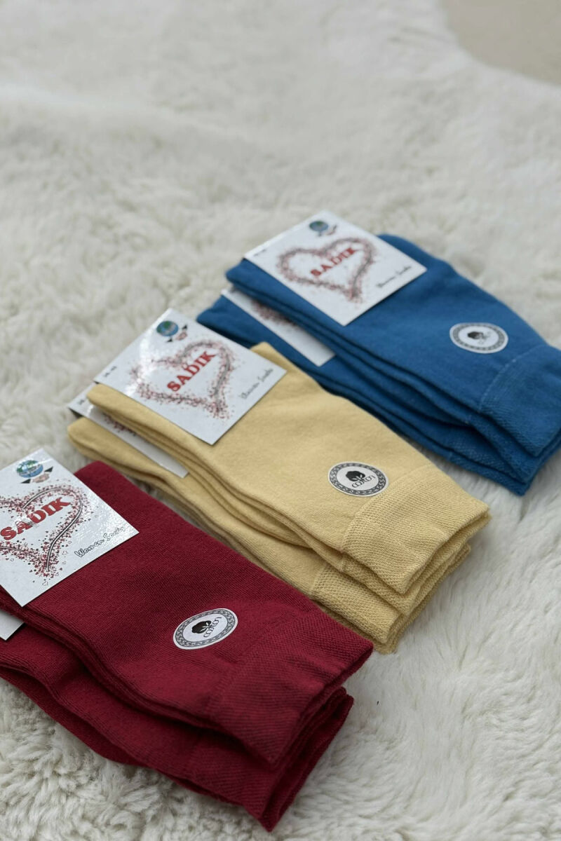 6 PAIR SIMPLE WOMEN ANKLE SOCKS MULTIPLE/SHNGJ - 3