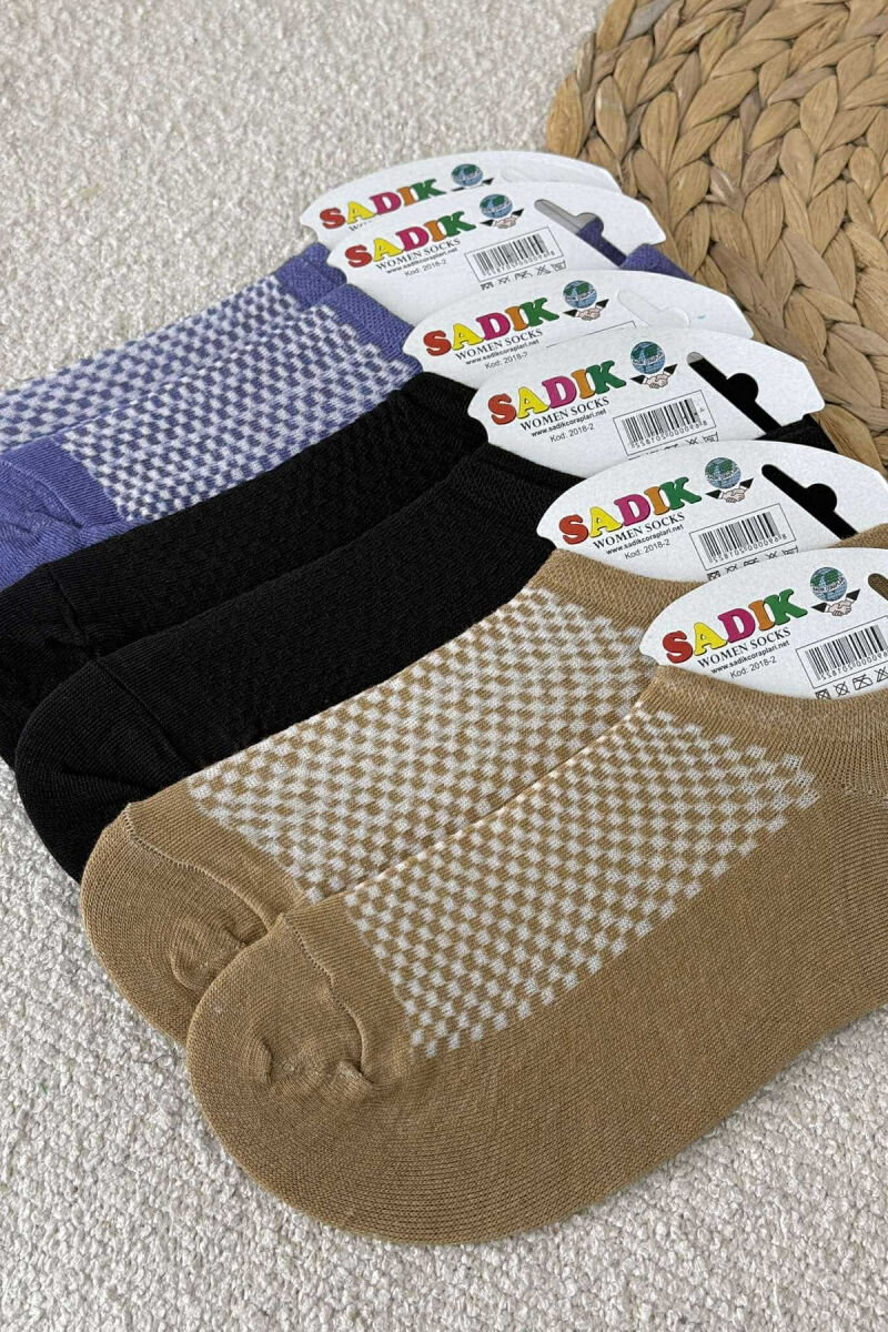 6 PAIR SIMPLE WOMEN ANKLE SOCKS MULTIPLE/SHNGJ - 4