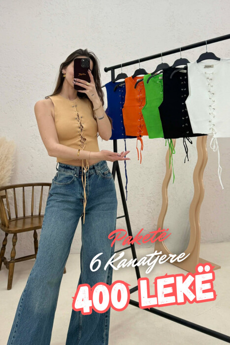 6 PIECES OF LACING ROUND NECK WOMEN TANK TOP MULTIPLE/SHNGJ - KLAUDIO FASHION