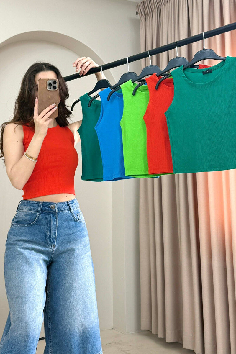 6 PIECES OF ONE COLOR WOMEN TANK TOPS MULTIPLE/SHNGJ - 2