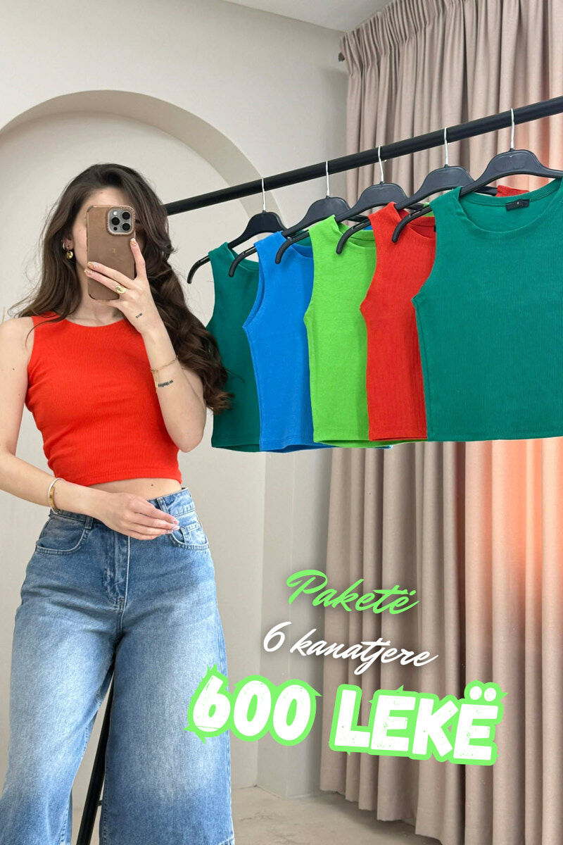 6 PIECES OF ONE COLOR WOMEN TANK TOPS MULTIPLE/SHNGJ - 1