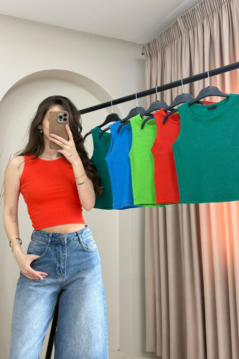 6 PIECES OF ONE COLOR WOMEN TANK TOPS MULTIPLE/SHNGJ - 3