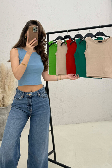 6 PIECES OF ONE COLOR WOMEN TANK TOPS MULTIPLE/SHNGJ - 3