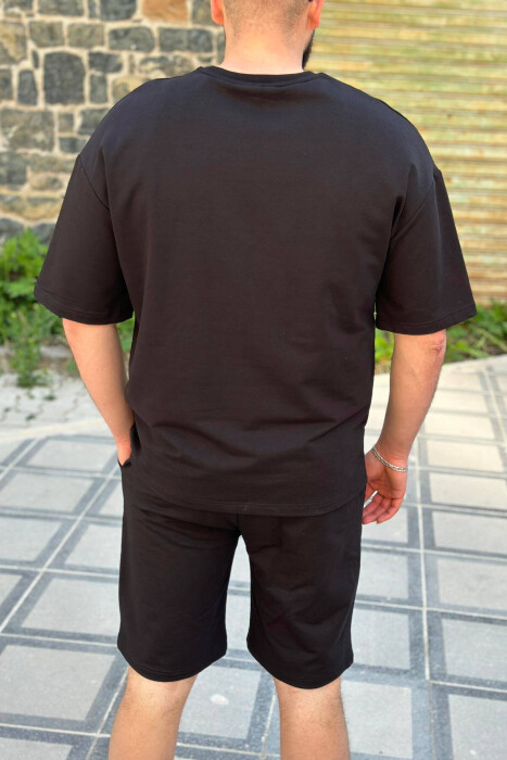 ADVENTURE COTTON MEN SWEATSUIT SET BLACK/ E ZEZE - 3