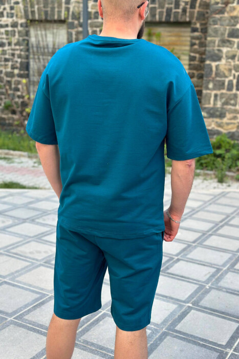 ADVENTURE COTTON MEN SWEATSUIT SET BLUE STONE/GK - 2