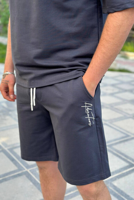 ADVENTURE COTTON MEN SWEATSUIT SET DARK GREY/GEE - 3