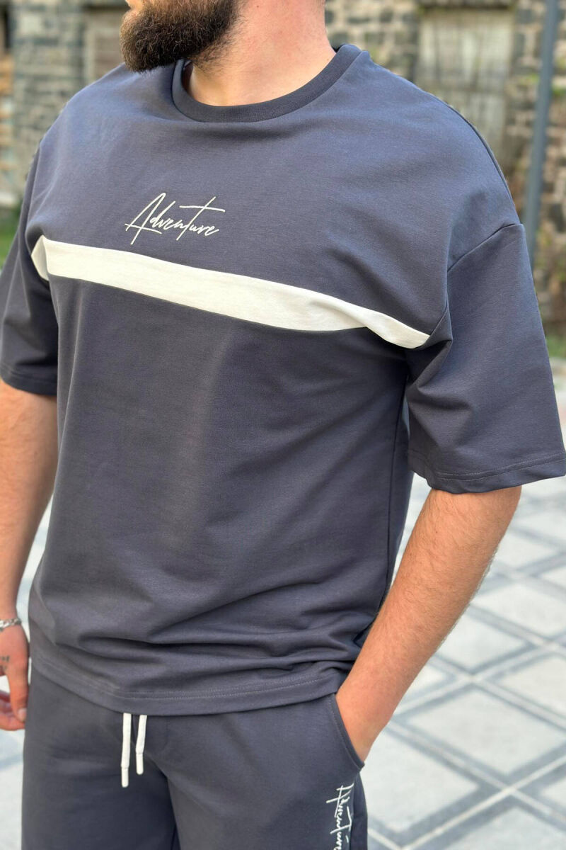 ADVENTURE COTTON MEN SWEATSUIT SET DARK GREY/GEE - 4