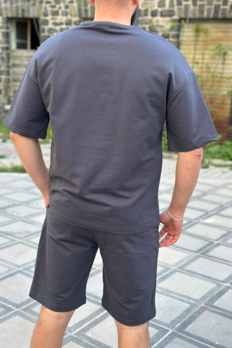 ADVENTURE COTTON MEN SWEATSUIT SET DARK GREY/GEE - 5