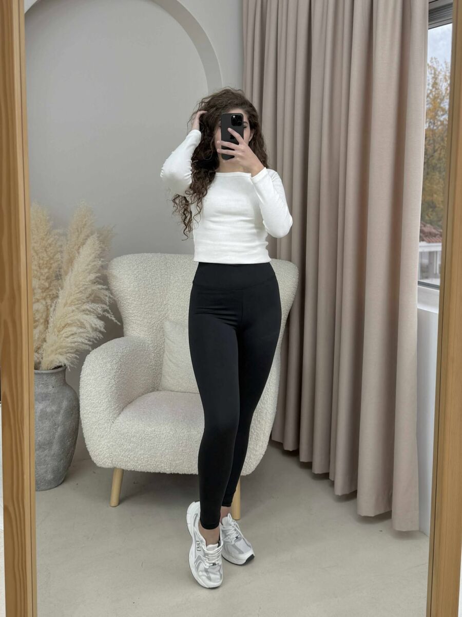 ALO WRITTING SIMPLE WOMEN LEGGINGS BLACK/ E ZEZE - 2