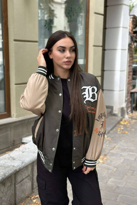 XHAKETË BOMBER PËR FEMRA NË NGJYRËN JESHILE 