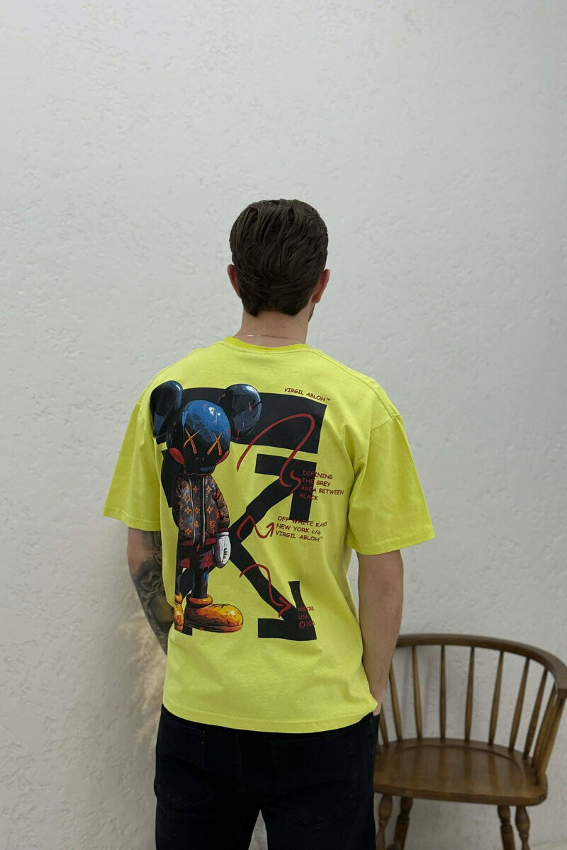 BACK IMAGE DESIGN MEN T-SHIRT NEON/NEON - 4