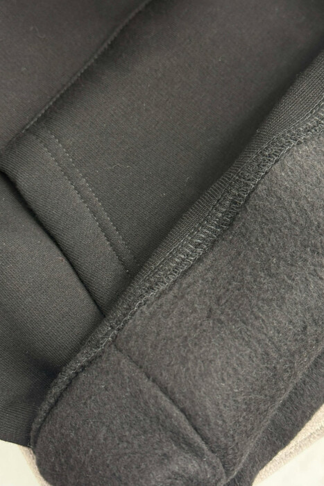 BACK WRITTING FLUFFY MEN HOODIE BLACK/ E ZEZE - 5