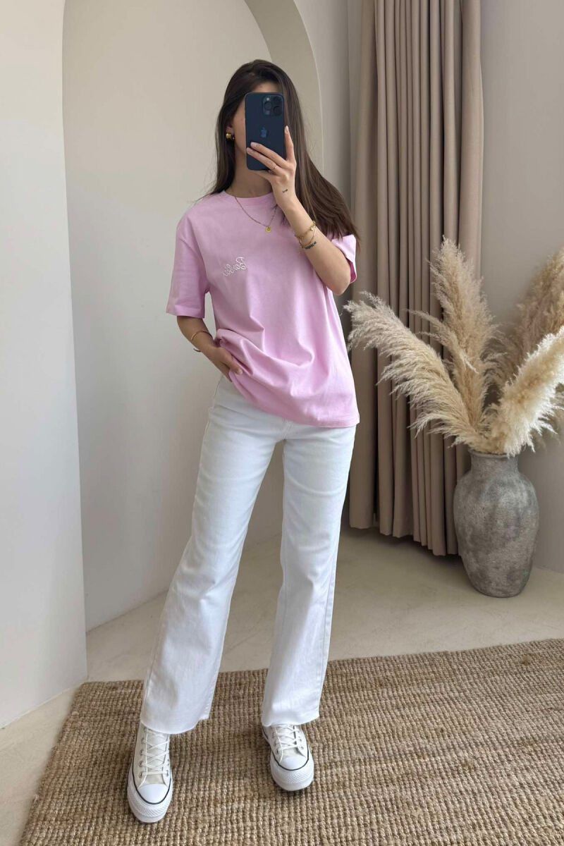 BARBIE WRITTING SIMPLE WOMEN T-SHIRT PINK/ROZE - 2