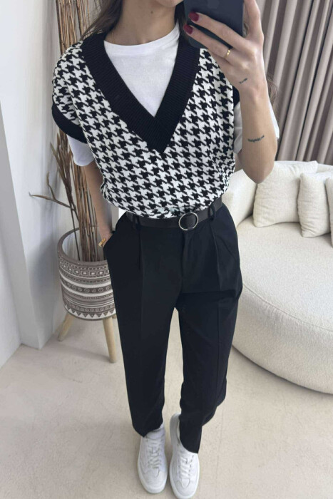 BELT COTTON WOMAN TROUSERS BLACK/ E ZEZE - 3