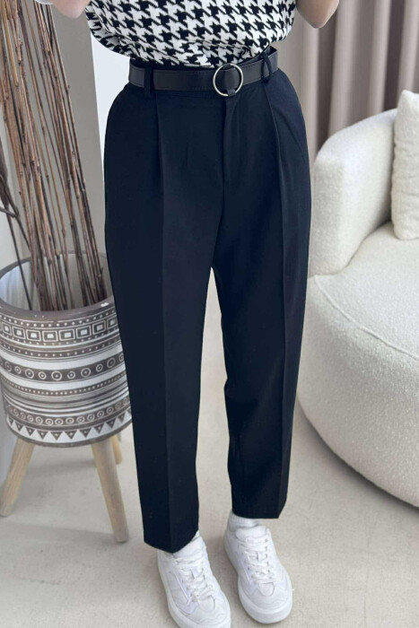 BELT COTTON WOMAN TROUSERS BLACK/ E ZEZE - 4