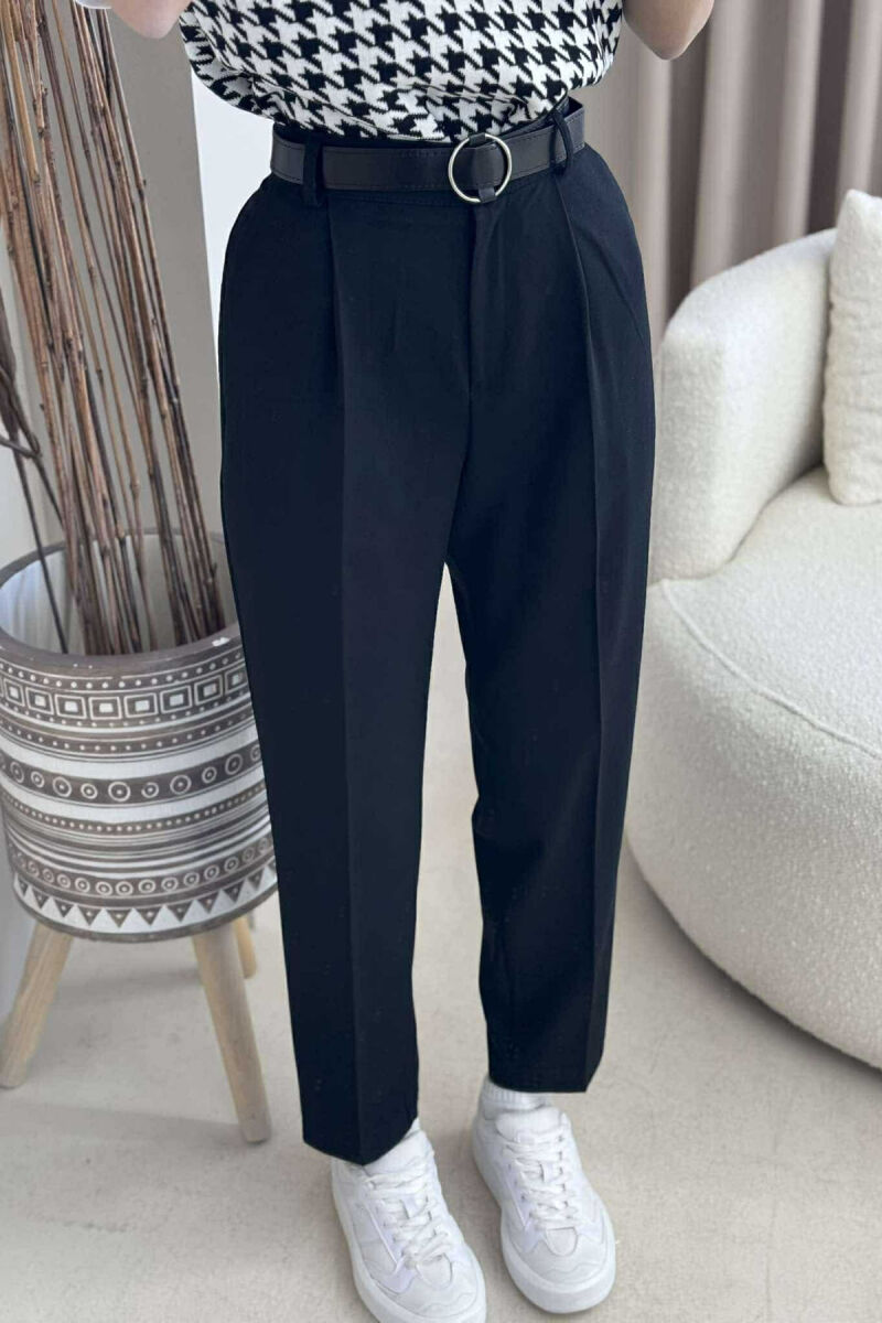 BELT COTTON WOMAN TROUSERS BLACK/ E ZEZE - 4