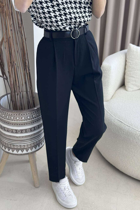 BELT COTTON WOMAN TROUSERS BLACK/ E ZEZE - 5