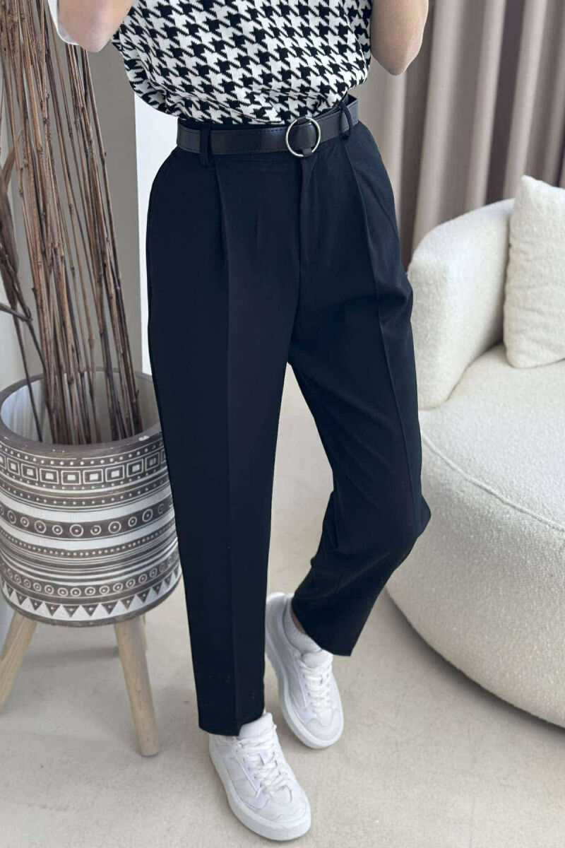 BELT COTTON WOMAN TROUSERS BLACK/ E ZEZE - 5