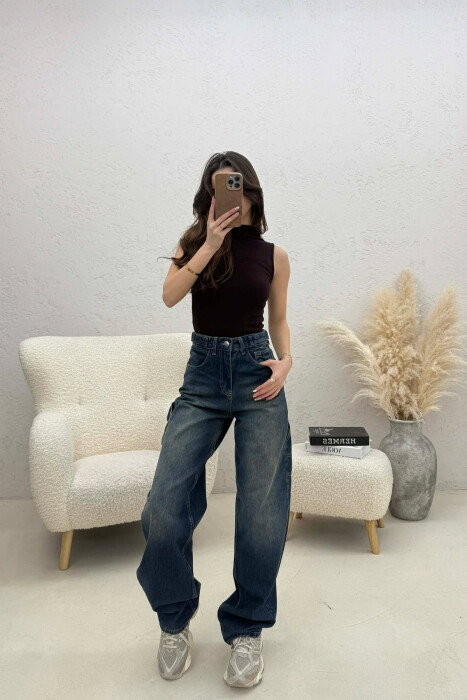 BELTS DETAIL WOMEN JEANS BLUE/BLU 