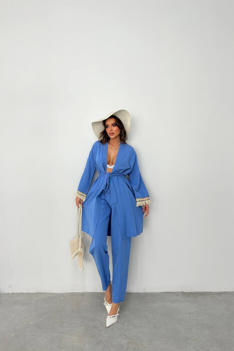 SET PELERINE+PANTALLONA PER FEMRA NE NGJYRE BLU 